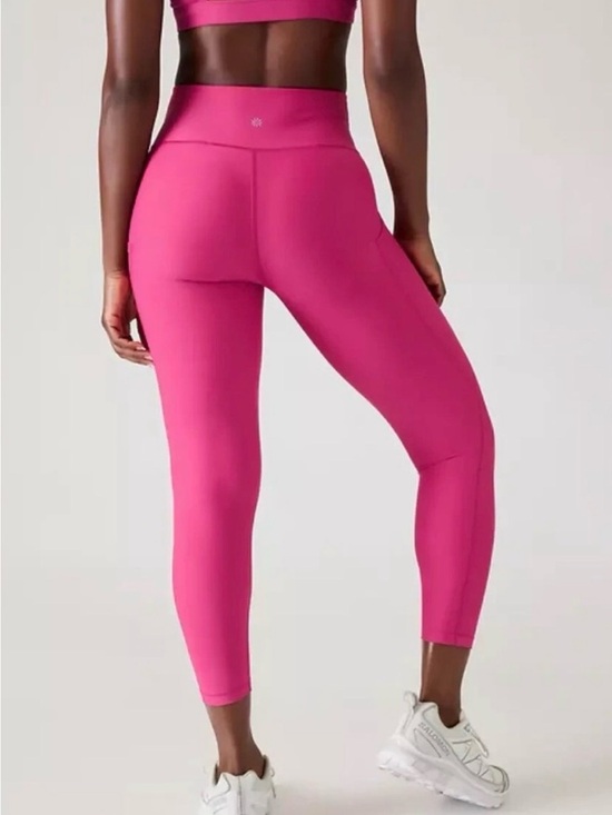 Athleta Pants - Athleta Interval Stash 7/8 Leggings High Rise Compression Running Yoga Active